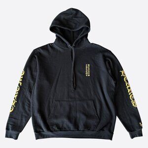 Chrome Hearts Black & Gold Glitter 1988 Script Logo Hoodie